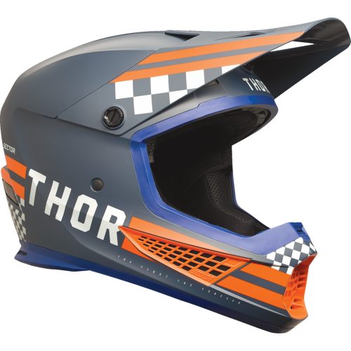 Thor SECTOR 2™ Combat offroad-cross bukósisak | kék-szürke-narancs matt