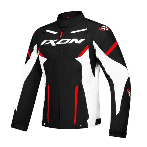 IXON Striker férfi motoros kabát | BLACK/WHITE/BRIGHT RED