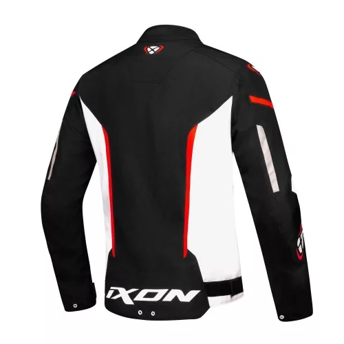 IXON Striker férfi motoros kabát | BLACK/WHITE/BRIGHT RED