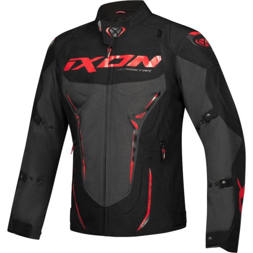 IXON ROADSTAR férfi motoros kabát | BLACK/ANTHRACITE/RED
