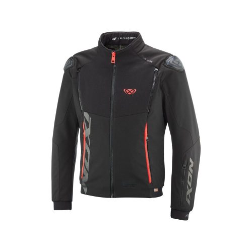IXON Pulsion WP vízálló férfi motoros kabát | BLACK/BRIGHT RED