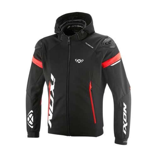 IXON PULSION AIR motoros Kabát | BLACK/WHITE/BRIGHT RED