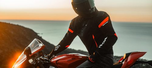 IXON PULSION AIR motoros Kabát | BLACK/WHITE/BRIGHT RED