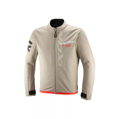 IXON COMBAT vízálló férfi motoros kabát | Sand/Bright Red