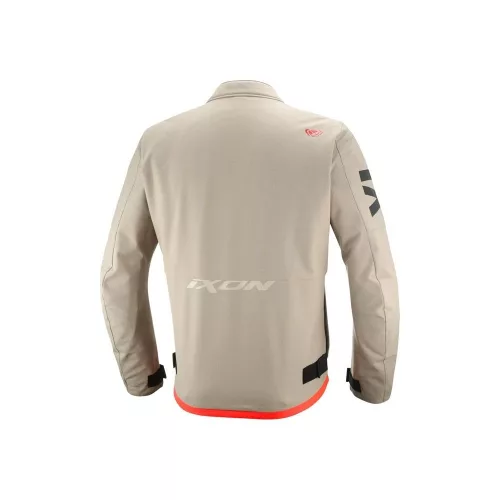 IXON COMBAT vízálló férfi motoros kabát | Sand/Bright Red