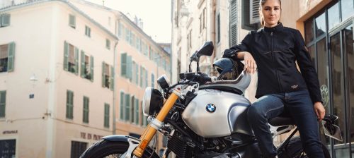 IXON CORNET LADY vízálló női motoros kabát | BLACK/BROWN