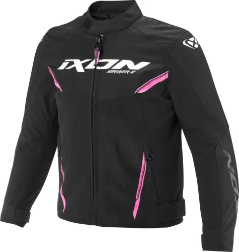 Ixon STRIKER 2 KID vízálló gyerek motoros textil kabát | BLACK/BRIGHT PINK