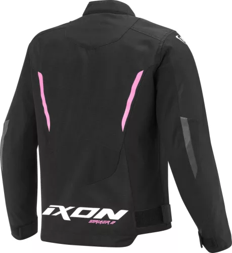 Ixon STRIKER 2 KID vízálló gyerek motoros textil kabát | BLACK/BRIGHT PINK