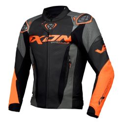 IXON Vortex 3 motoros bőrkabát | BLACK/ANTHRACITE/ORANGE