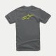 Alpinestars póló Ageless Classic Tee | Charcoal/Hi Viz Yellow