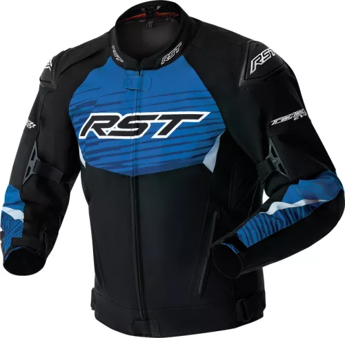 RST Tractech D3O Férfi vízálló motoros textil kabát | Black/Blue
