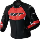 RST Tractech D3O Férfi vízálló motoros textil kabát | Black/Fluo Red
