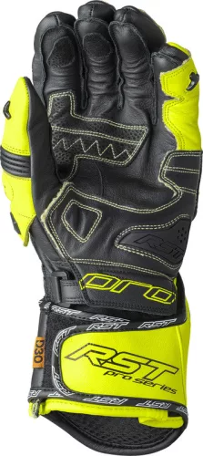 RST Pro Series GP D3O férfi motoros bőrkesztyű | Fekete/Fluo sárga