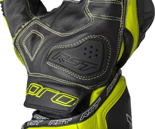 RST Pro Series GP D3O férfi motoros bőrkesztyű | Fekete/Fluo sárga