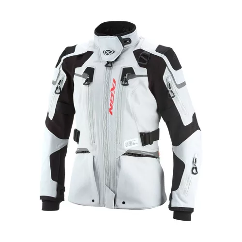 IXON ODIN LADY Női vízálló Motoros Kabát | LIGHT GREY/BLACK