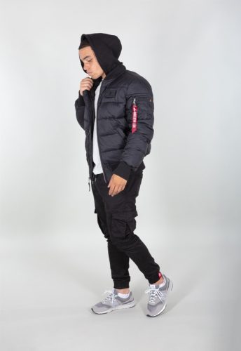 ALPHA INDUSTRIES MA-1 ZH Back Print Puffer FD | Black