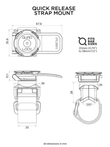 QUAD LOCK gyorskioldó pánttartó