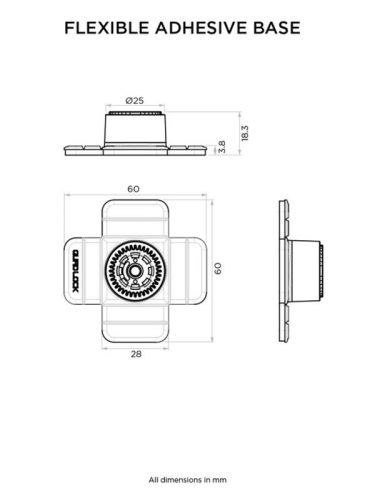 QUAD LOCK 360 rugalmas öntapadó alap