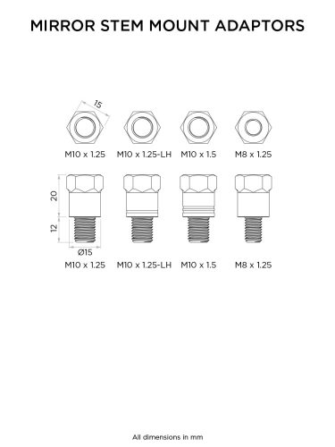 QUAD LOCK tükörszár adapter készlet