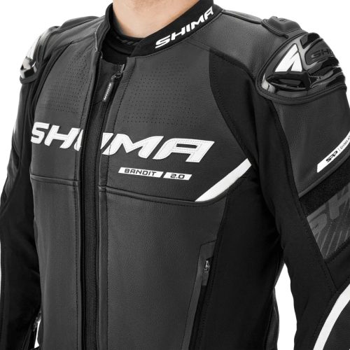 SHIMA BANDIT 2.0 motoros bőrdzseki | Black