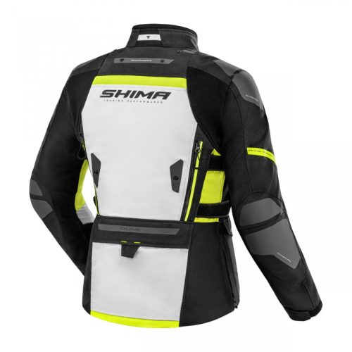 SHIMA Dune LADY Női motoros textil kabát | Fekete/Fluo Sárga