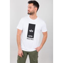 ALPHA INDUSTRIES Block Logo T Férfi póló | fehér