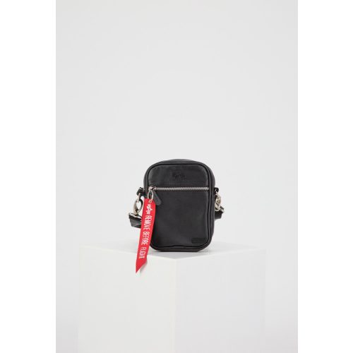 ALPHA INDUSTRIES RBF Leather Utility bőr keresztpántos táska | fekete