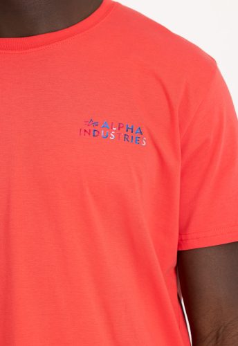 ALPHA INDUSTRIES Holographic SL T Férfi póló | radiant red