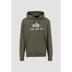   ALPHA INDUSTRIES Basic Hoody Férfi kapucnis pulóver | Dark green