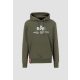 ALPHA INDUSTRIES Basic Hoody Férfi kapucnis pulóver | Dark green