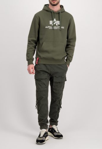 ALPHA INDUSTRIES Basic Hoody Férfi kapucnis pulóver | Dark green