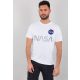 ALPHA INDUSTRIES NASA Reflective T Férfi póló | fehér (fényvisszaverő)