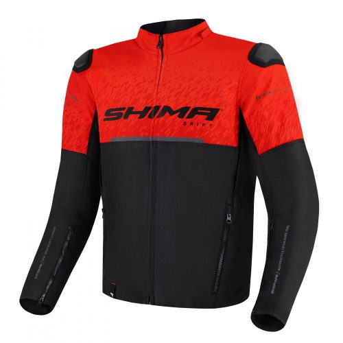 Shima Drift férfi motoros textil kabát - fekete/piros