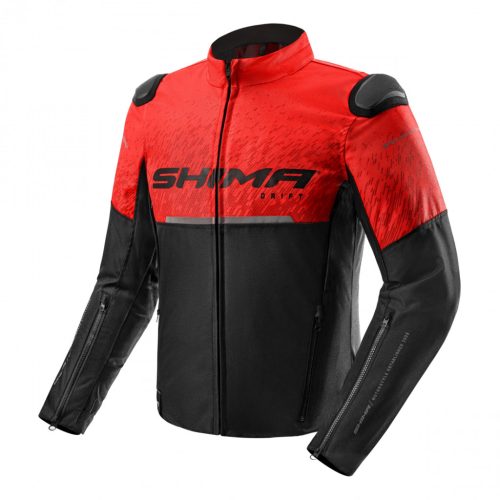 Shima Drift férfi motoros textil kabát - fekete/piros