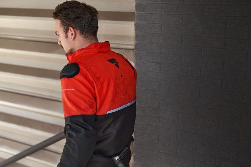 Shima Drift férfi motoros textil kabát - fekete/piros