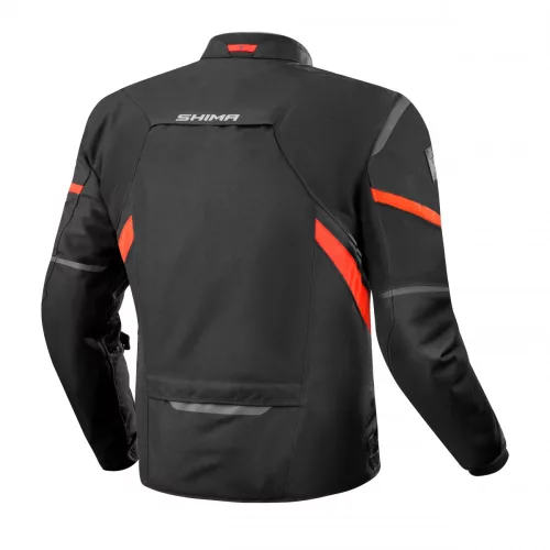SHIMA RUSH 2.0 Férfi motoros textil kabát | Black/red