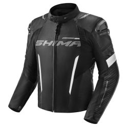 SHIMA SOLID 2.0 Férfi motoros textil kabát | Black/white