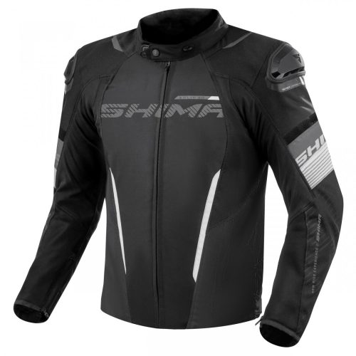 SHIMA SOLID 2.0 Férfi motoros textil kabát | Black/white