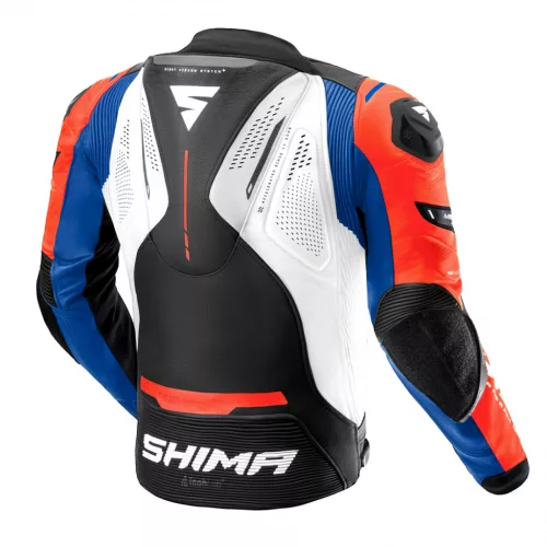 SHIMA MISSION ST MEN G2 motoros bőrkabát | Blue/White/Red
