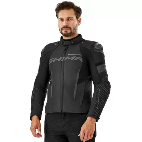 SHIMA SOLID 2.0 Férfi motoros textil kabát | Black