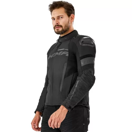 SHIMA SOLID 2.0 Férfi motoros textil kabát | Black