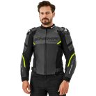 SHIMA BANDIT 2.0 motoros bőrdzseki | Black/fluo