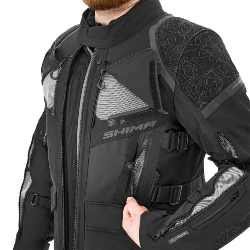 Shima TRACKER Férfi textil kabát | Fekete