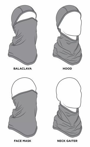 ZAN HEADGEAR BALACLAVA SportFlex motoros maszk - fekete