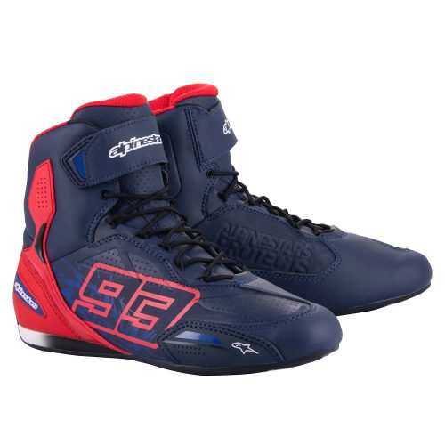 ALPINESTARS Marc Marquez MM93 AUSTIN RIDING férfi motoros cipő | BRIGHT RED/NAVY