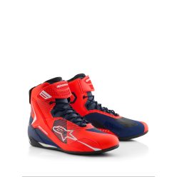   ALPINESTARS MM93 FASTER 4 MOTOROS CIPŐ | Red Fluo/Dark Blue | Marc Marquez