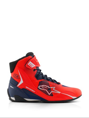 ALPINESTARS MM93 FASTER 4 MOTOROS CIPŐ | Red Fluo/Dark Blue | Marc Marquez