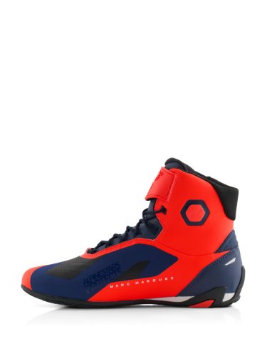 ALPINESTARS MM93 FASTER 4 MOTOROS CIPŐ | Red Fluo/Dark Blue | Marc Marquez