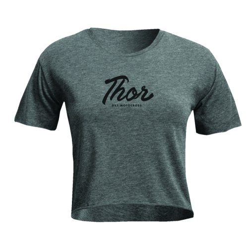 Thor Női Script Crop T-Shirt grey