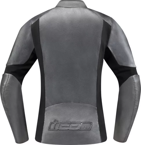 Icon Overlord női motoros bőrkabát | Silver